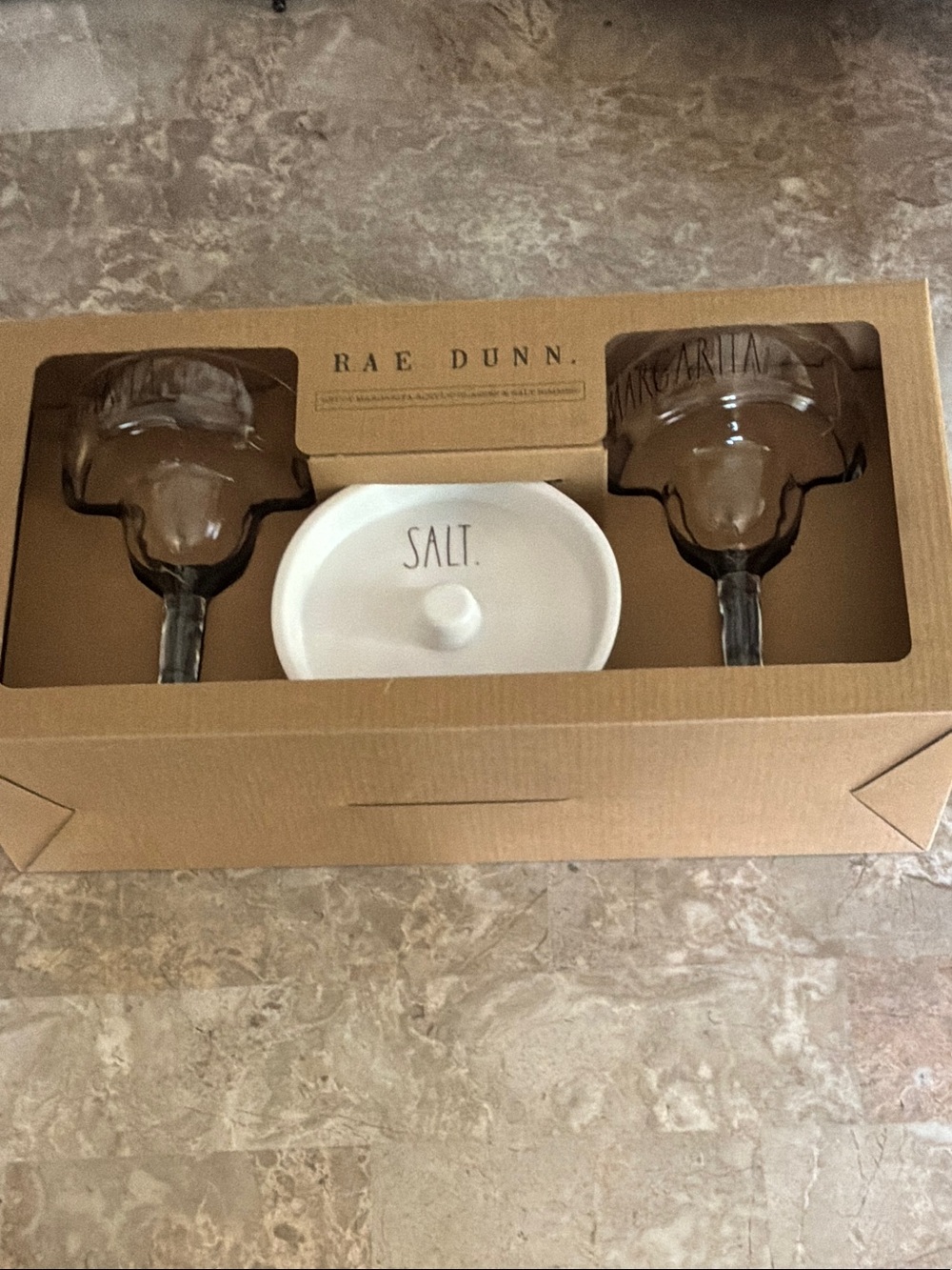 Rae Dunn  Acrylic Margarita Set with White Salt Cellar